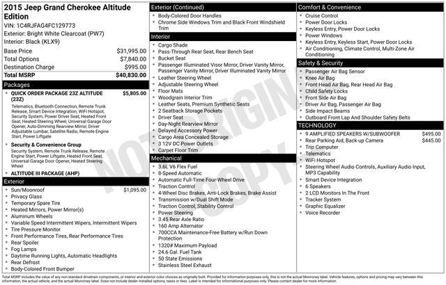 2015 Jeep Grand Cherokee Altitude