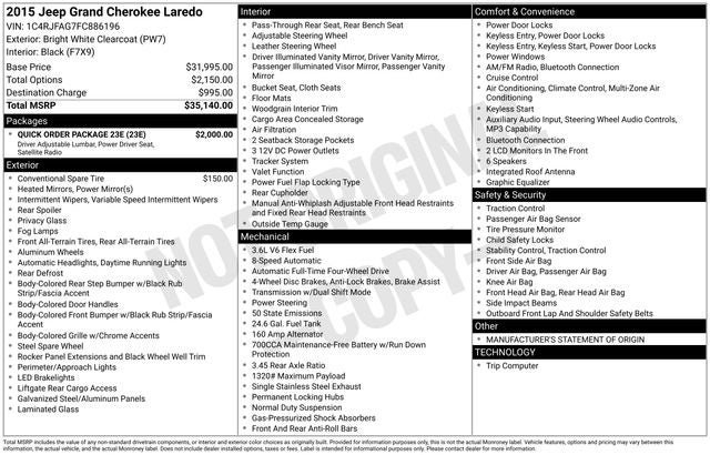 2015 Jeep Grand Cherokee Laredo