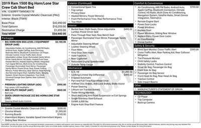 2019 RAM 1500 Big Horn/Lone Star