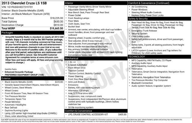 2013 Chevrolet Cruze LS