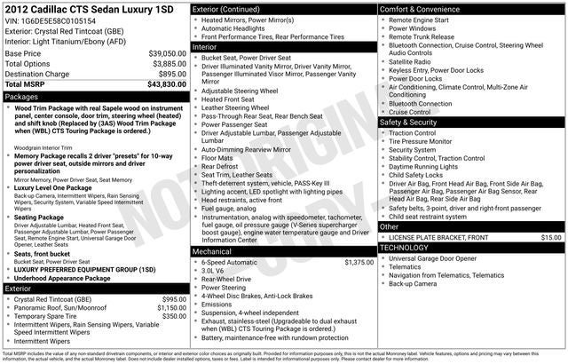 2012 Cadillac CTS Luxury