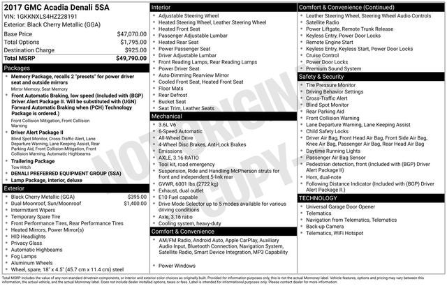 2017 GMC Acadia Denali