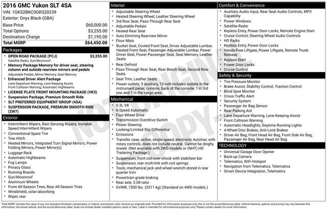 2016 GMC Yukon SLT