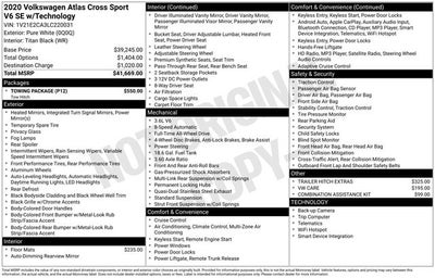2020 Volkswagen Atlas Cross Sport 3.6L V6 SE w/Technology 4Motion
