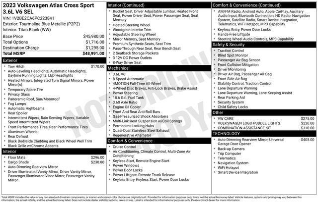 2023 Volkswagen Atlas Cross Sport 3.6L V6 SEL
