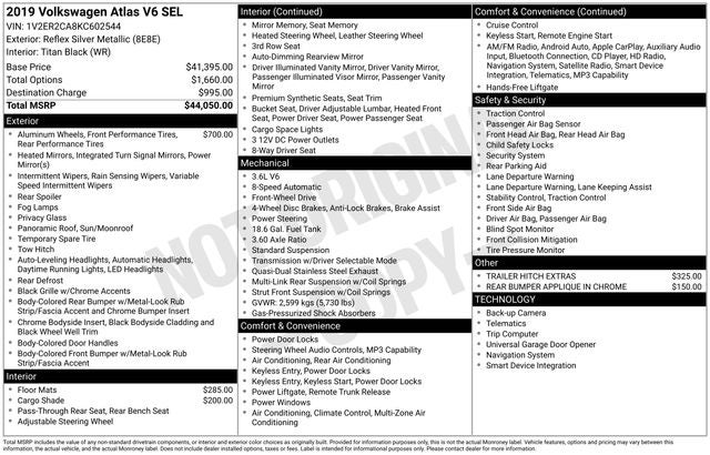 2019 Volkswagen Atlas SEL
