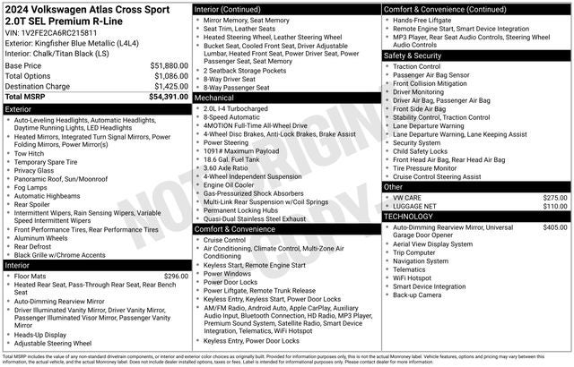 2024 Volkswagen Atlas Cross Sport 2.0T SEL Premium R-Line