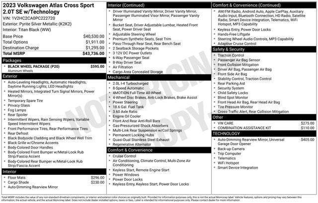 2023 Volkswagen Atlas Cross Sport 2.0T SE w/Technology