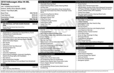 2018 Volkswagen Atlas SEL Premium 4Motion