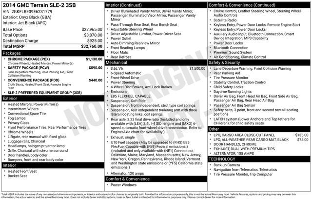 2014 GMC Terrain SLE-2