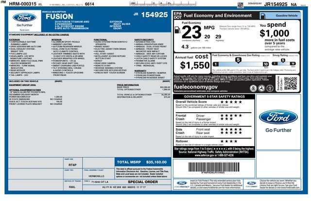 2018 Ford Fusion Titanium