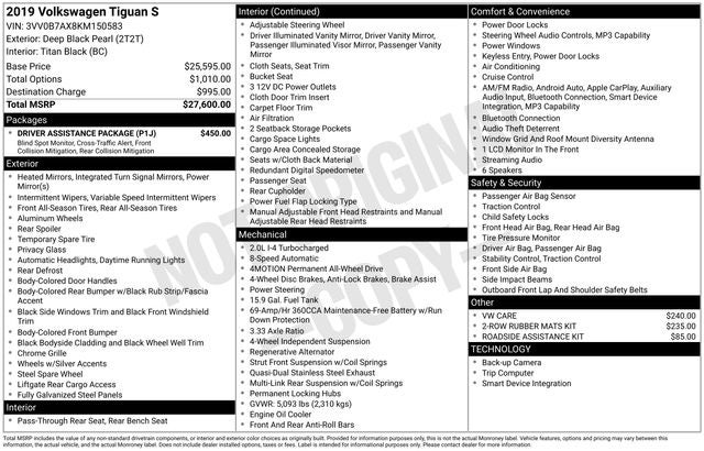 2019 Volkswagen Tiguan 2.0T S 4Motion