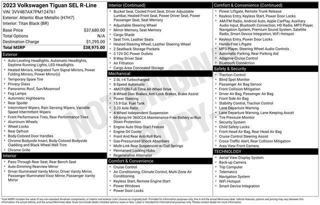 2023 Volkswagen Tiguan 2.0T SEL R-Line
