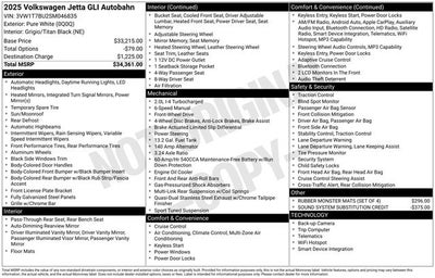2025 Volkswagen Jetta GLI 2.0T Autobahn