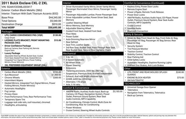 2011 Buick Enclave CXL 2XL