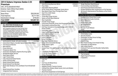 2014 Subaru Impreza 2.0i Premium
