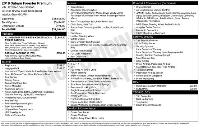 2019 Subaru Forester Premium