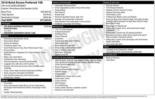 2018 Buick Encore Preferred
