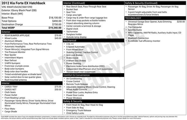 2012 Kia Forte EX