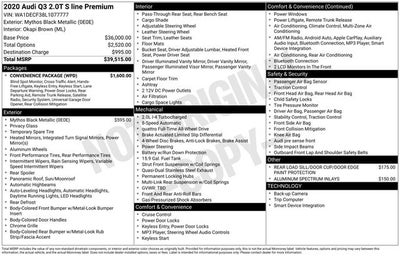 2020 Audi Q3 Premium S line quattro
