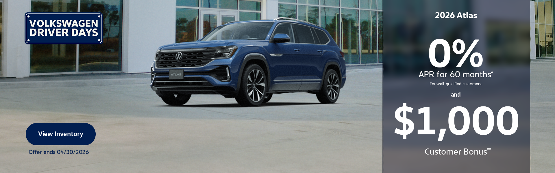 2026 VW Atlas APR and CB