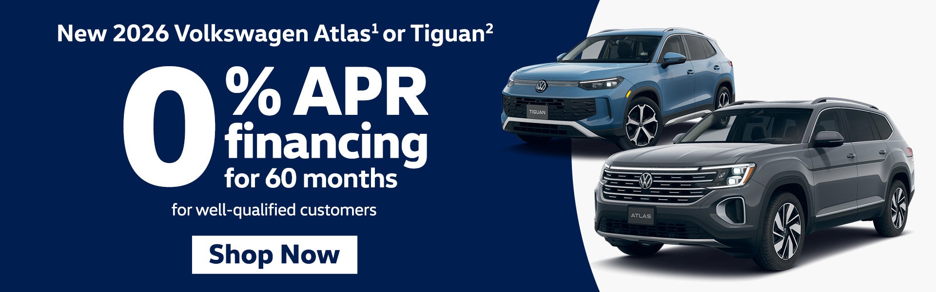 Low Financing Rates on Atlas and Tiguan Models