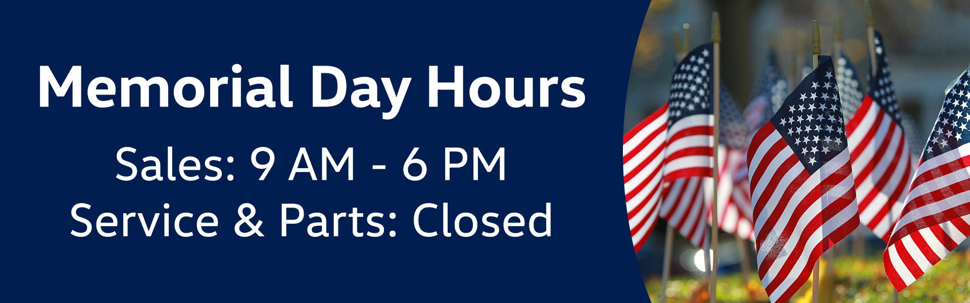 Memorial Day hours