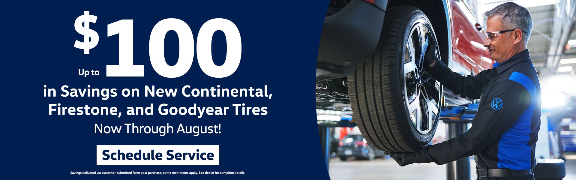 $100 Savings on Select Tires